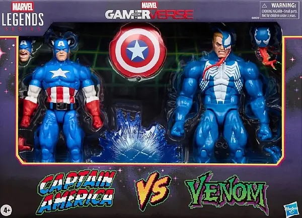 MARVEL LEGENDS GAMERVERSE ACTION FIGURE 2-PACK CAPTAIN AMERICA VS VENOM 15 CM